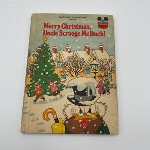 Walt Disney Productions Merry Christmas Uncle Scrooge McDuck Book 1980 Hardcover